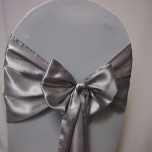 Silver Satin Sashes