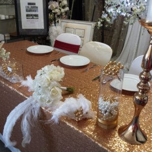 Gold Sequin Table Cloth