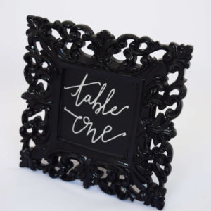 table number frame black