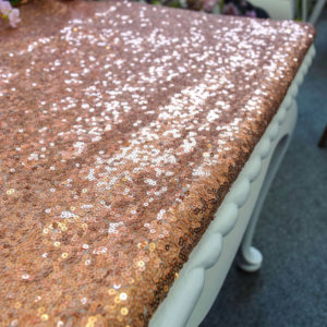 Copper Sequin Table Cover