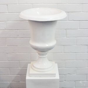 plain white urn