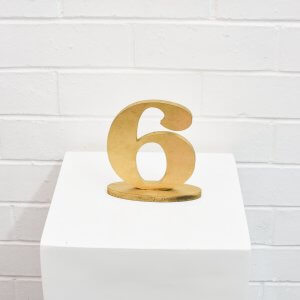 gold wooden table numbers