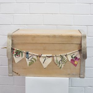 wishing well wooden box with cards sign