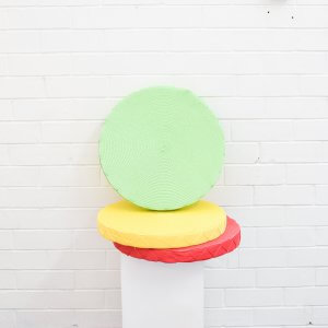 circle cushion coloured