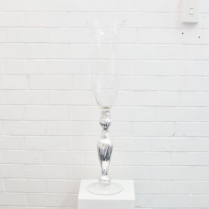 Silver Fluted Tall Vase