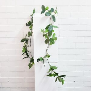 green and white garland