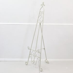 Cream Metal Floor Standing Easel
