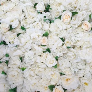 white flower wall