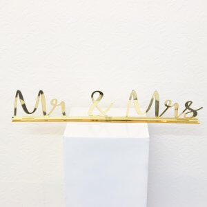Gold Acrylic Mr & Mrs Sign