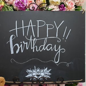 happy birthday chalkboard