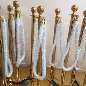 Gold Stanchions Crowd Control