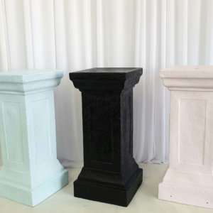 black pedestal