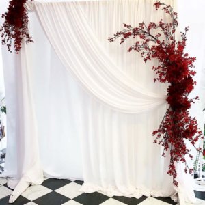 Ruby drape backdrop