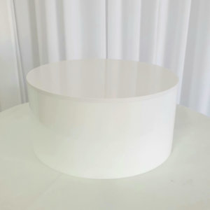 white around acrylic raiser