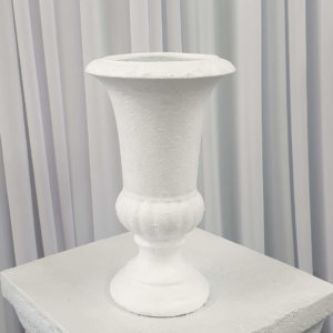 Tall White Ceramic Urn
