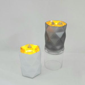 Glass Geometric Jar for LED candles