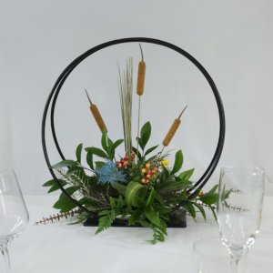 metal rings on a metal base